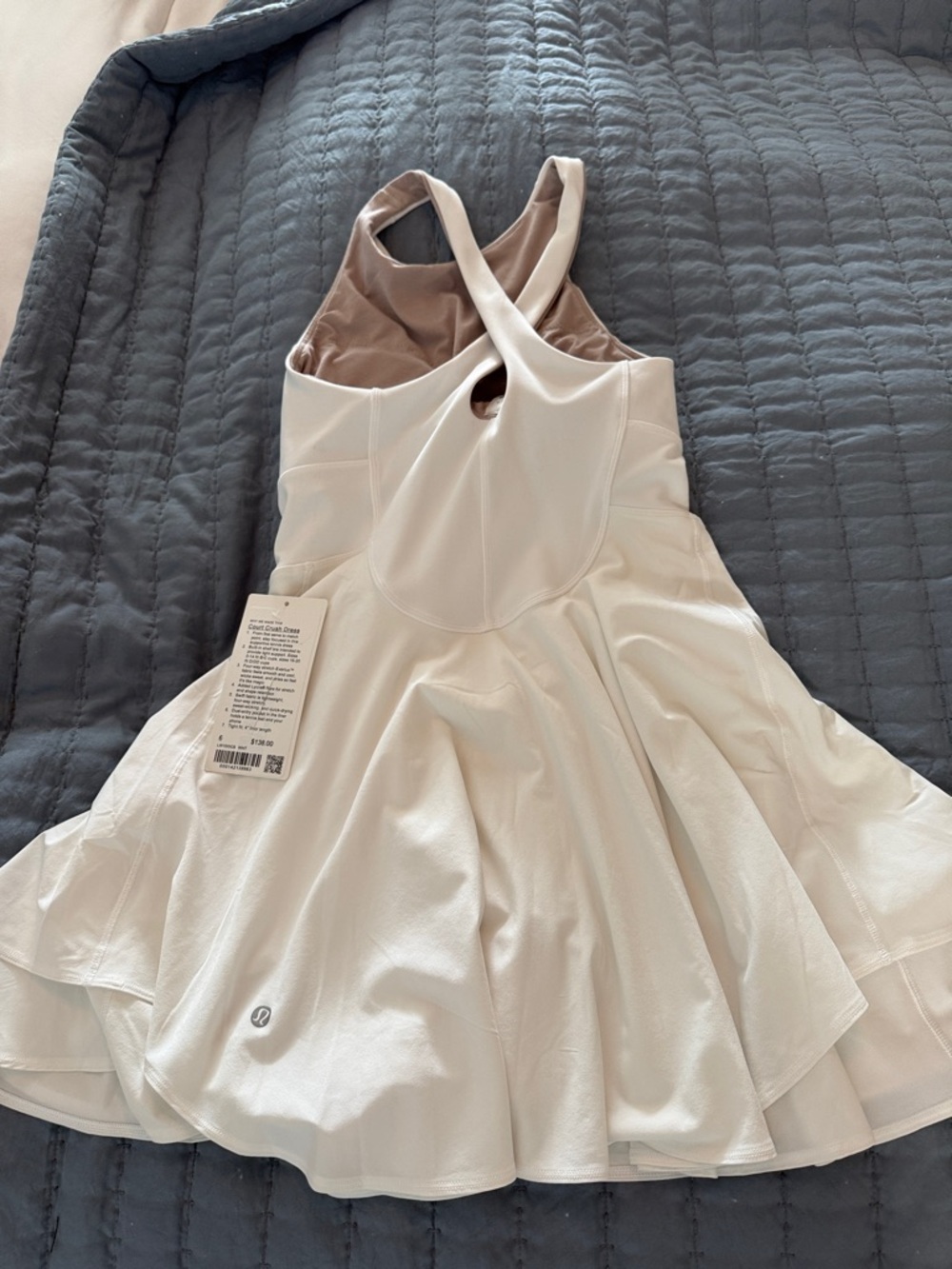 lululemon athletica White Sleeveless Fit-and-Flare Athletic Dress - Picture 3 of 3